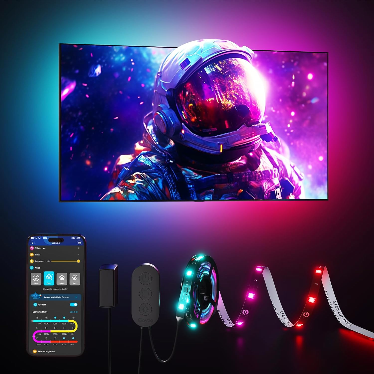 Enhance TV Viewing with Govee Smart RGBIC Backlight