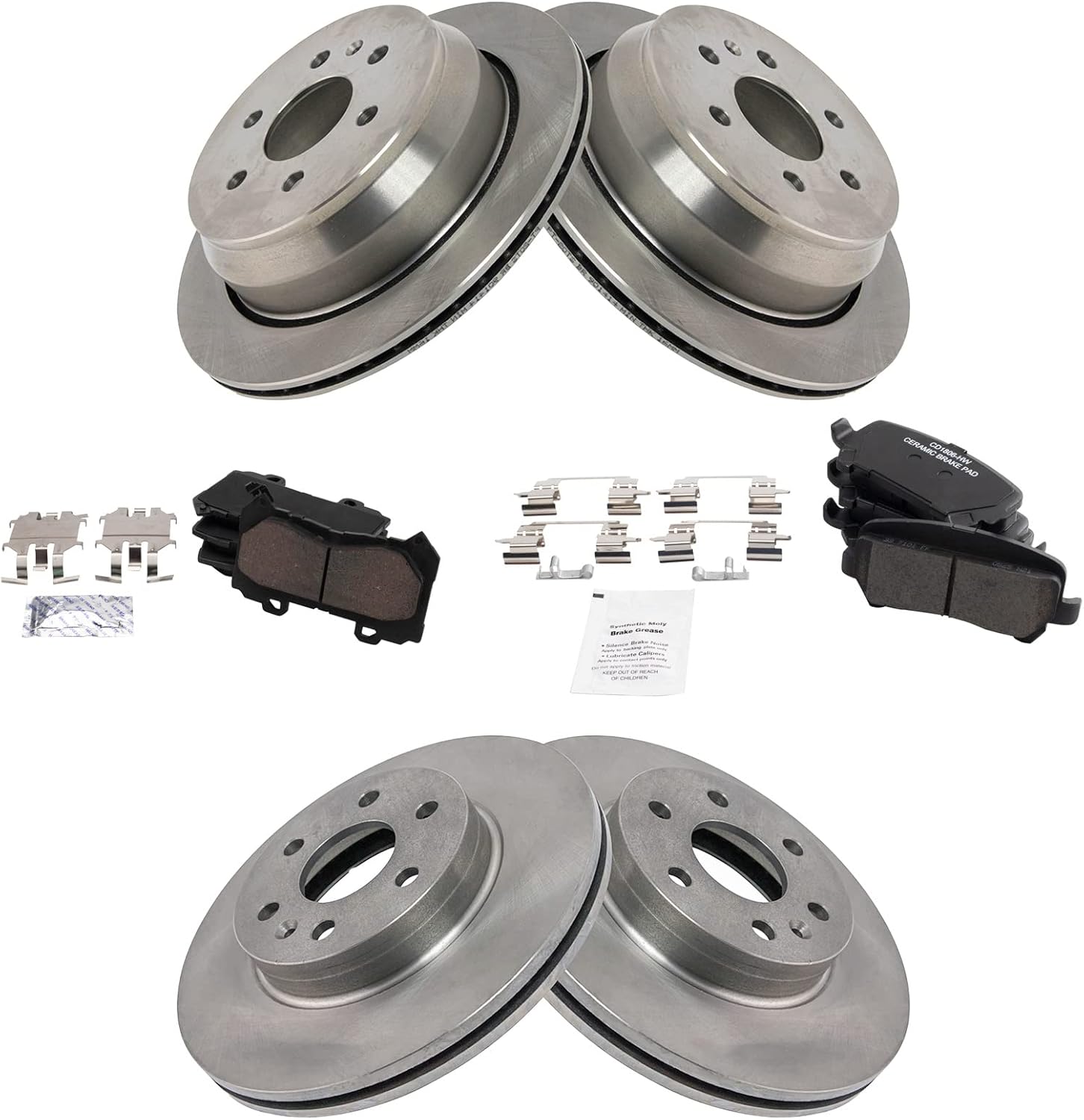 TRQ Brake Pad & Rotor Kit for 2015-2017 Chevrolet Colorado