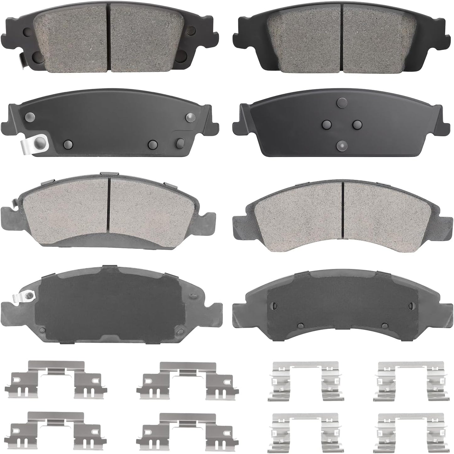 Front Ceramic & Rear Semi-Metallic Brake Pads for Chevy Silverado