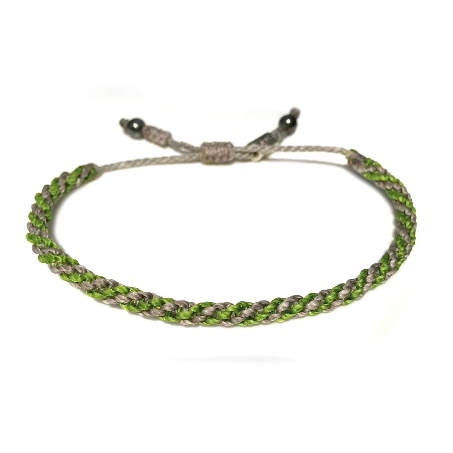 Gray Green Sailor Rope Bracelet for Unisex Nautical Style