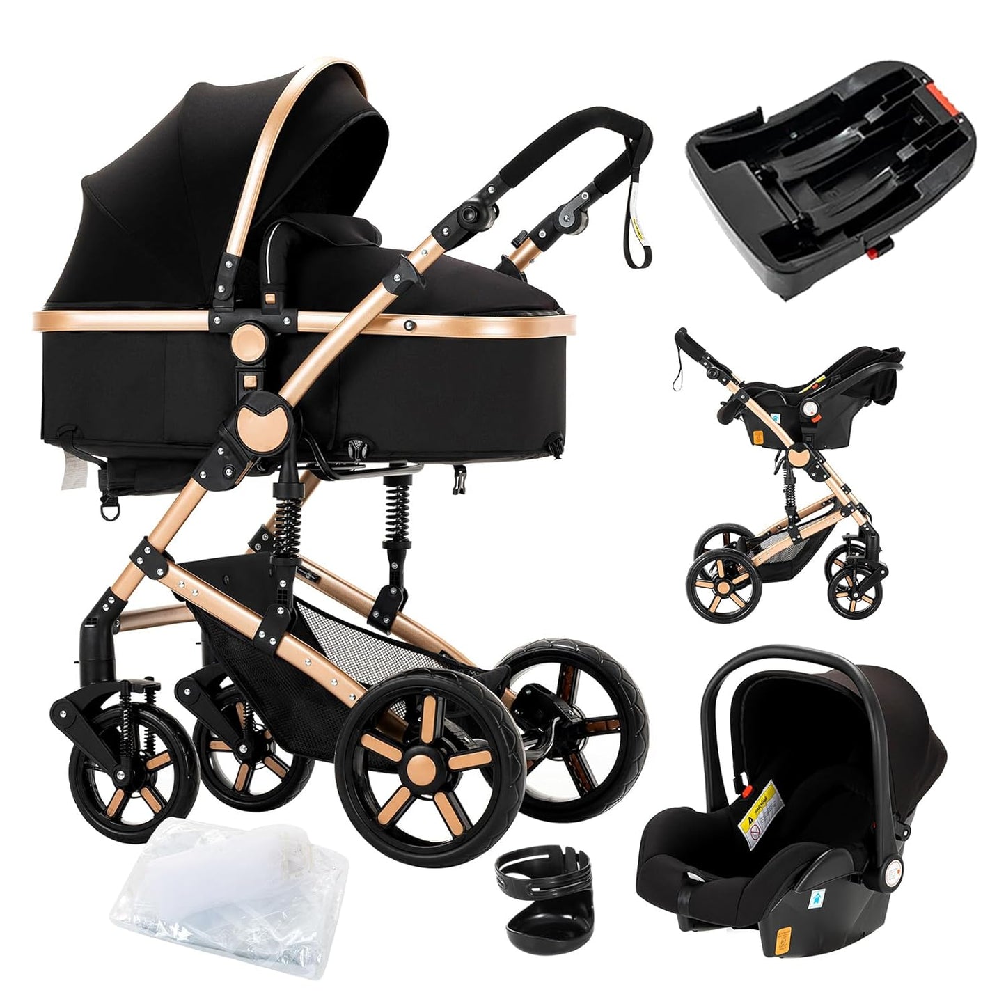 3 in 1 Baby Travel System Reversible Stroller for Newborns