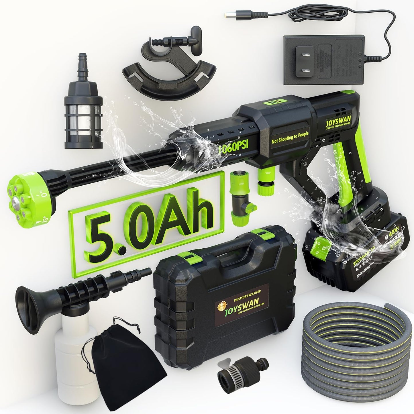 JOYSWAN Cordless Power Washer - 1060 PSI Fast Clean