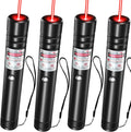 Rechargeable Red Beam Flashlight 4-Pack - Long Distance Range