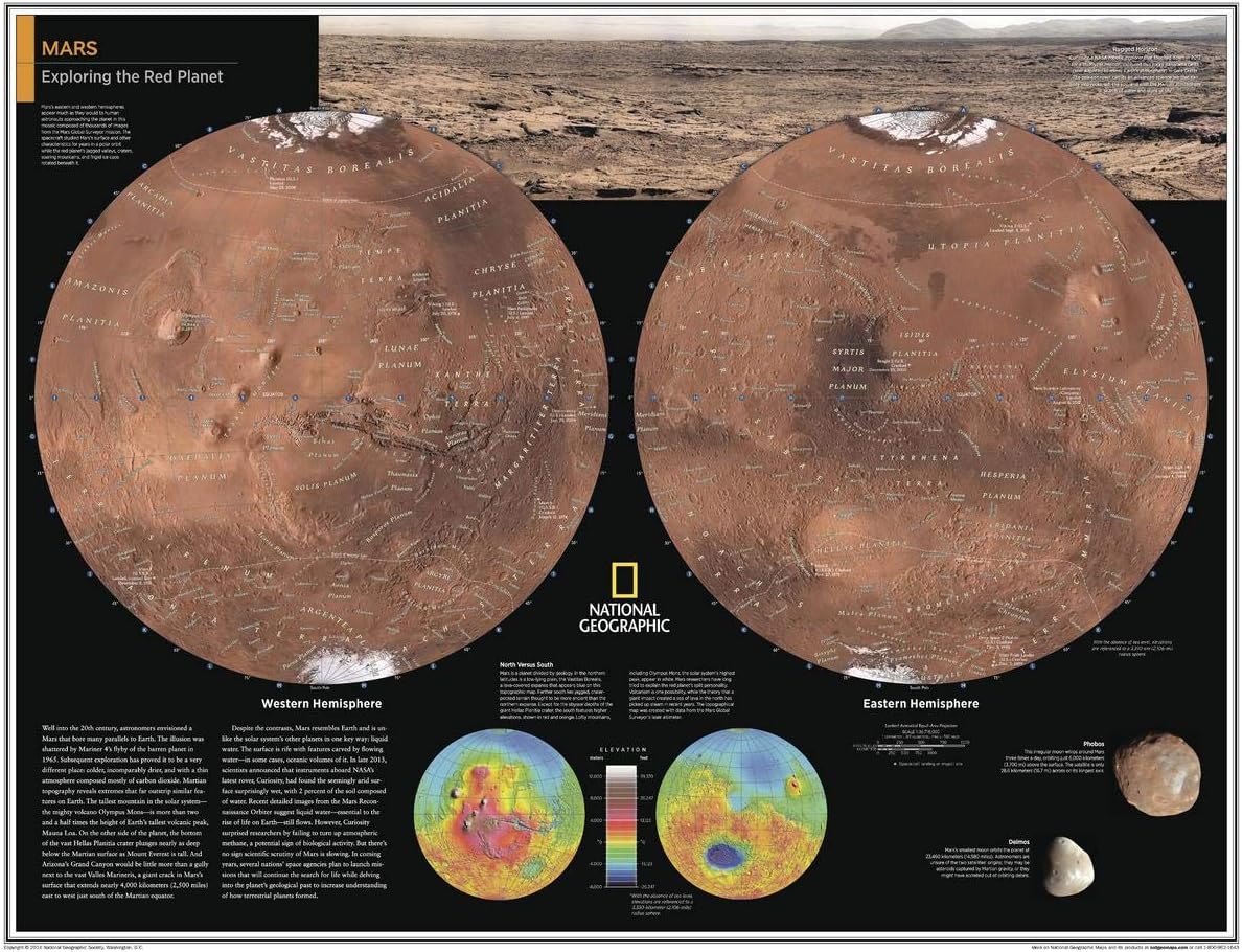 National Geographic Mars Exploring The Red Planet Poster 28 x 22 in