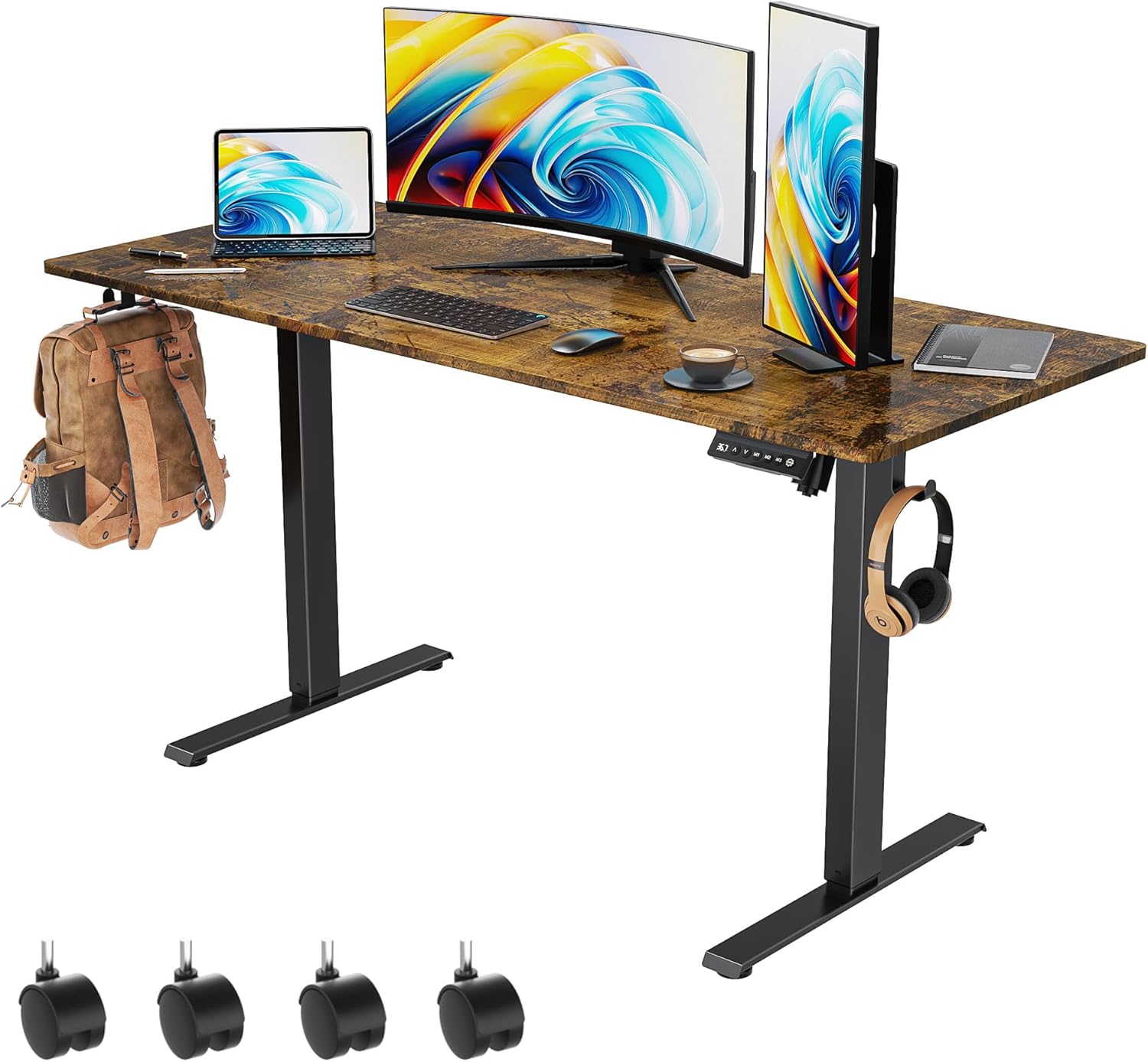 55 x 24 inch Electric Standing Desk with Adjustable Height