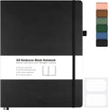 Blank Notebook Hardcover Sketch Book 8.5 x 5.5 - Lay Flat Leather