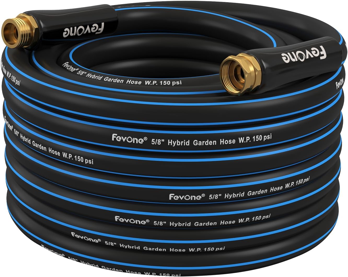 Fevone 50ft Kink-Resistant Garden Hose | Flexible & Durable | 600 PSI
