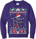 ugly christmas sweater crewneck sweatshirt - kids funny holiday prize