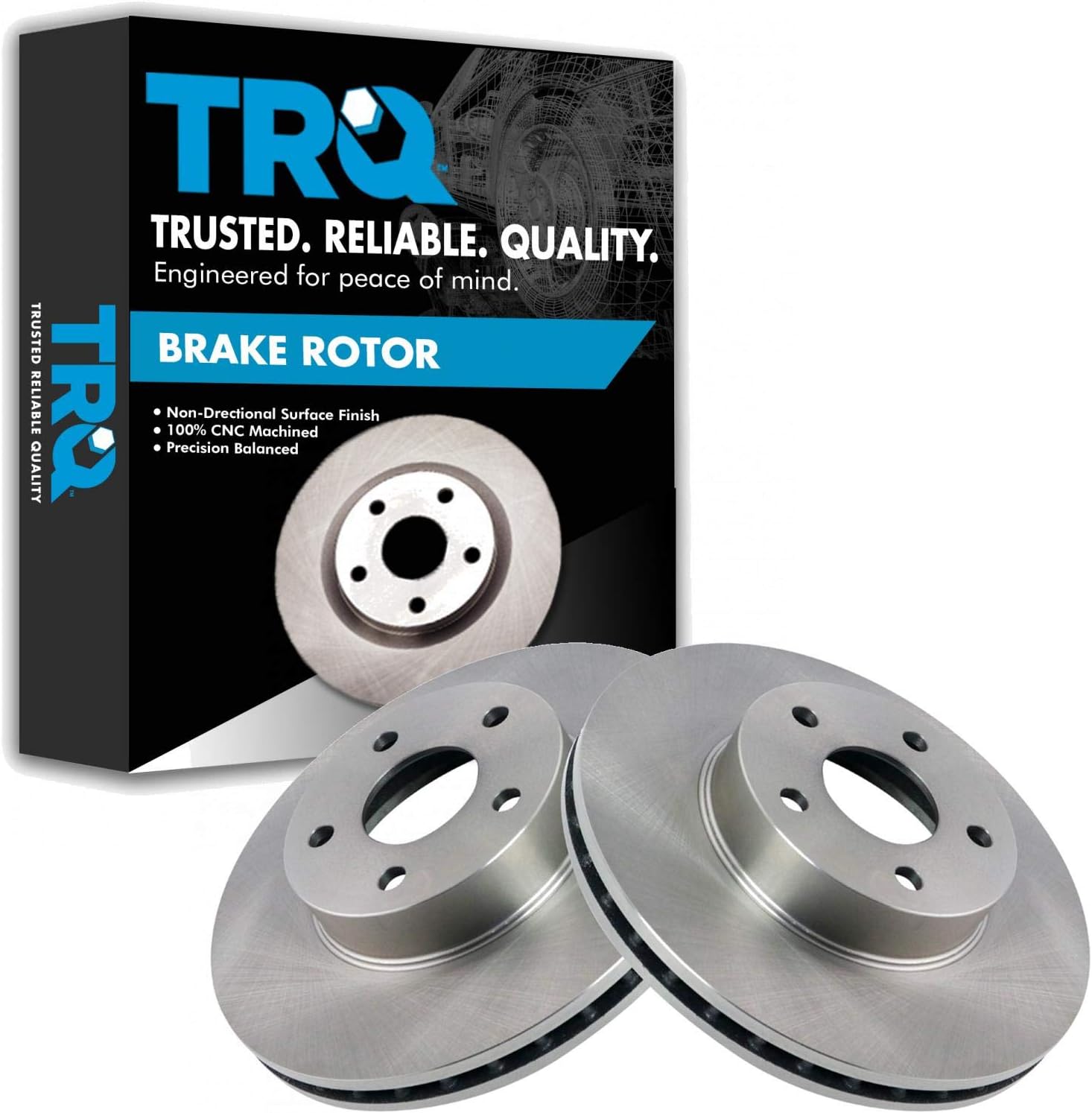 TRQ Front Brake Rotors Set Vented for Subaru Impreza Legacy