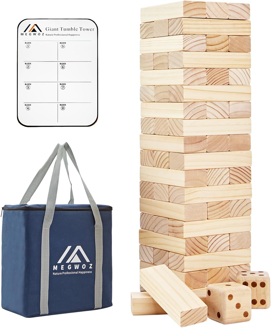 Giant Tumble Tower Games for Kids and Adults - 57 Blocks Fun