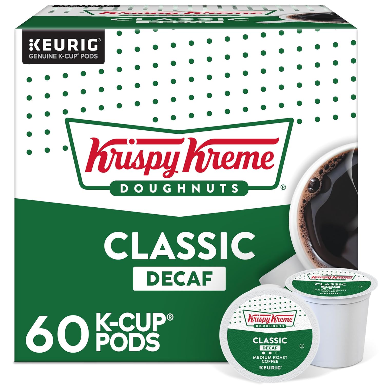 Krispy Kreme Classic Decaf K-Cup Pods for Perfect Coffee