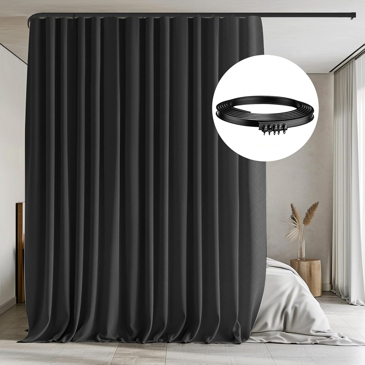 Flexible Ceiling Curtain Track for Blackout Curtains - MaKefeile