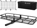 60 x 23 x 5.5 in Folding Hitch Cargo Carrier - 500 lb Capacity
