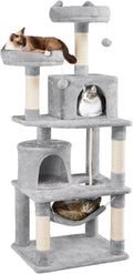 Cat Tree 62.5in Cat Tower Condo with Platform & Hammock - Vertical