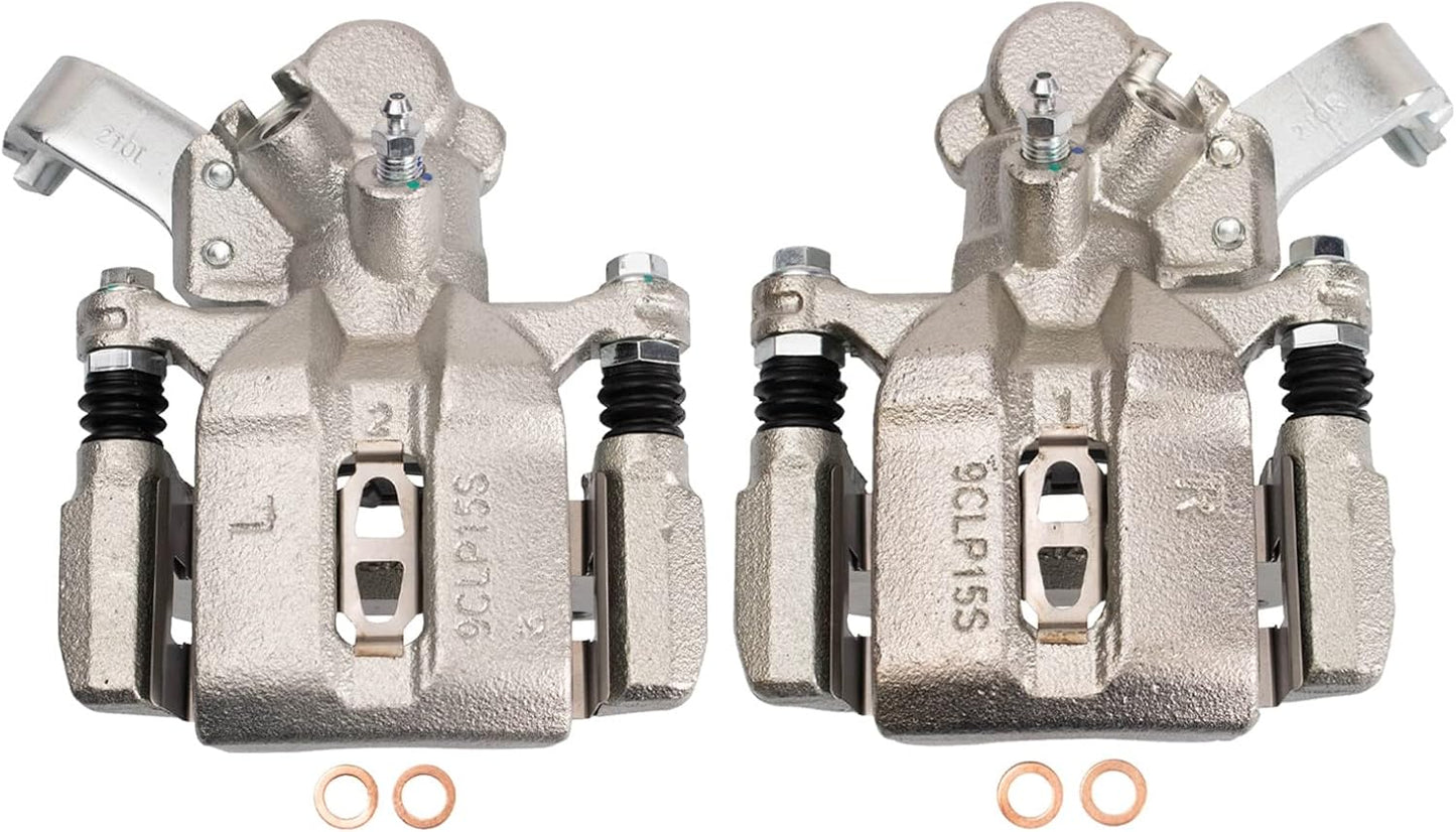 TRQ Rear Brake Caliper Set for 2007-2013 Suzuki SX4 Vehicles