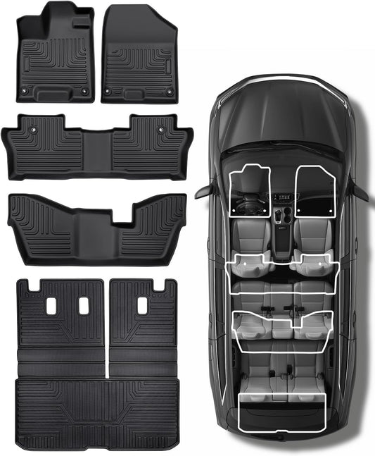 Custom Floor Mats for Honda Pilot 2016-2022 8 Seats, All Weather