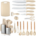 RAXCO Kitchen Set 18-Piece Silicone Utensils and Knives - All-in-One