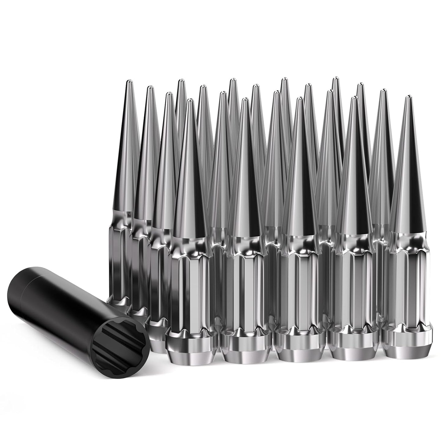1/2-20 Spike Lug Nuts Chrome - Durable and Stylish Design