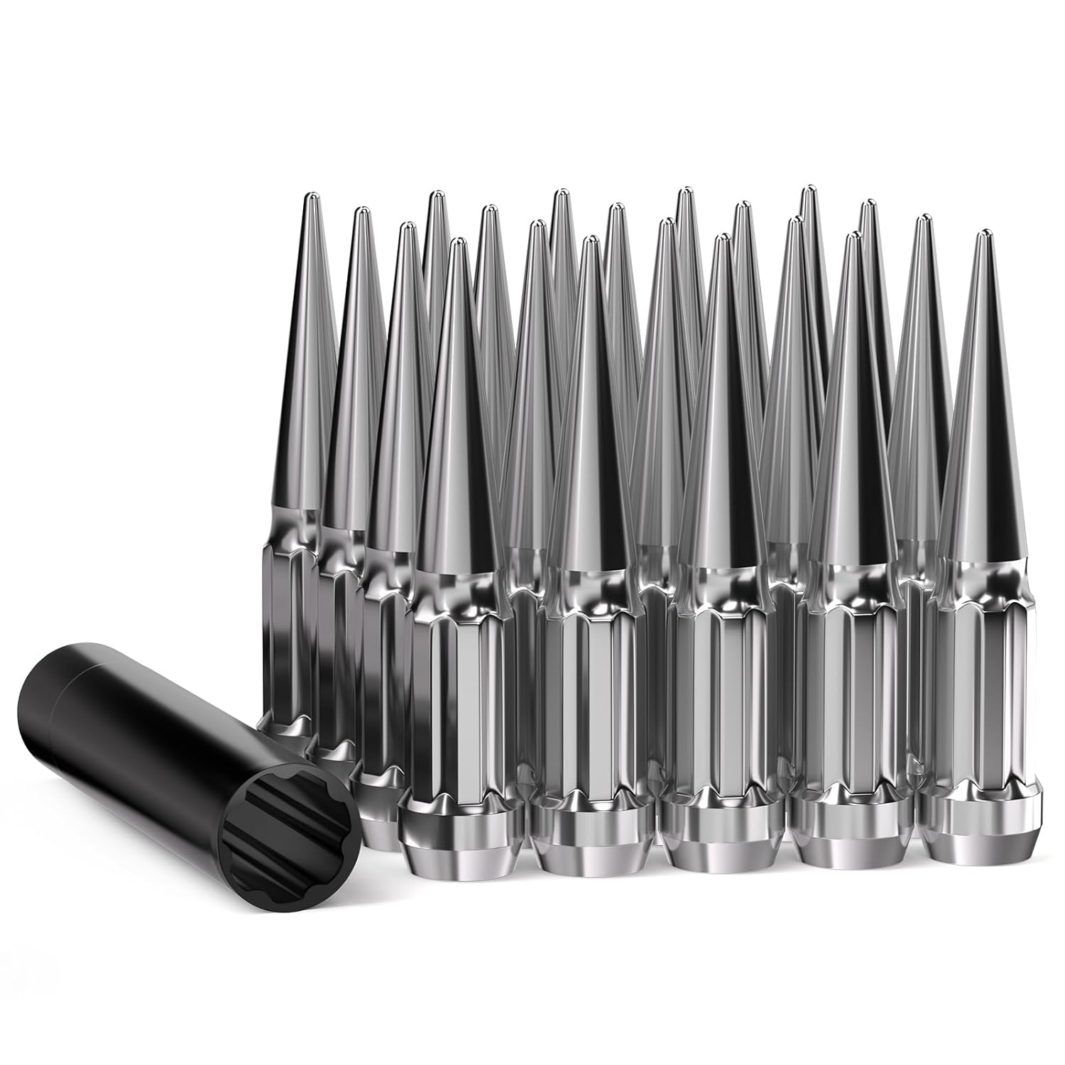 1/2-20 Spike Lug Nuts Chrome - Durable and Stylish Design