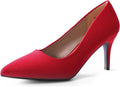 DREAM PAIRS Women's High Stiletto Heels Pointed Toe Pumps - 3 in faux