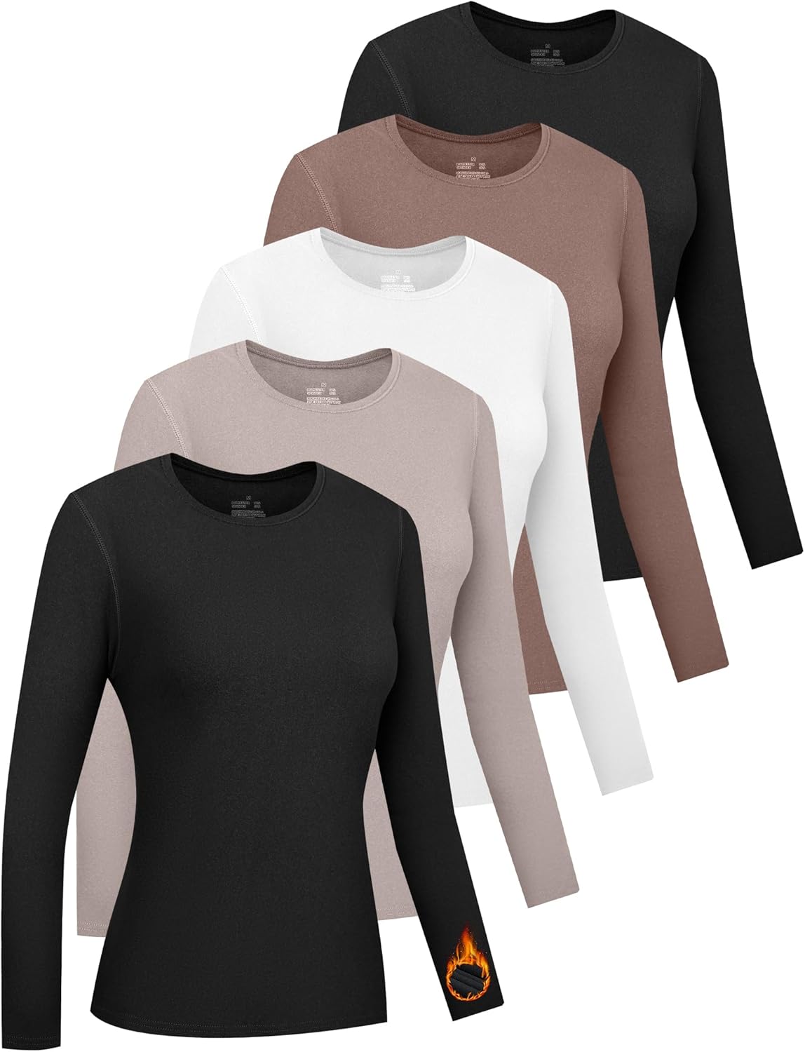 HOPLYNN Womens Long Sleeve Thermal Shirts for Cold Weather