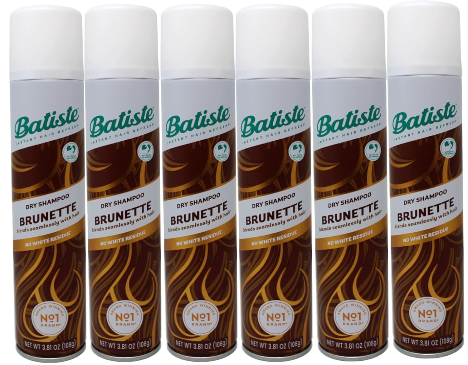 Batiste Dry Shampoo for Medium Brunette - 6 Pack for Fresh Hair