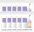 simplehuman Code Q 200 Count Custom Fit Drawstring Liners - Durable