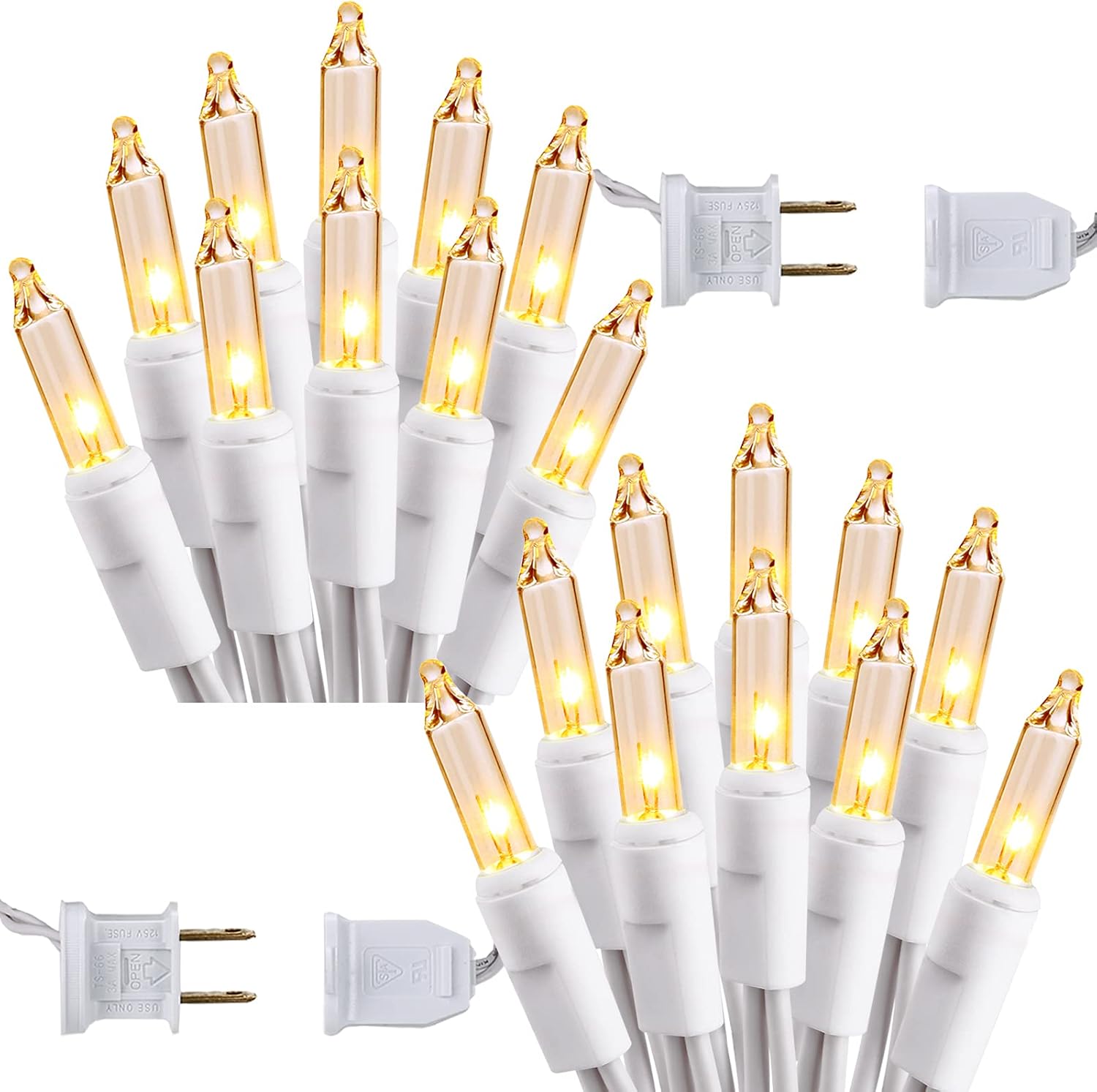 Brizled Christmas Lights 600 Count Warm White Mini Lights