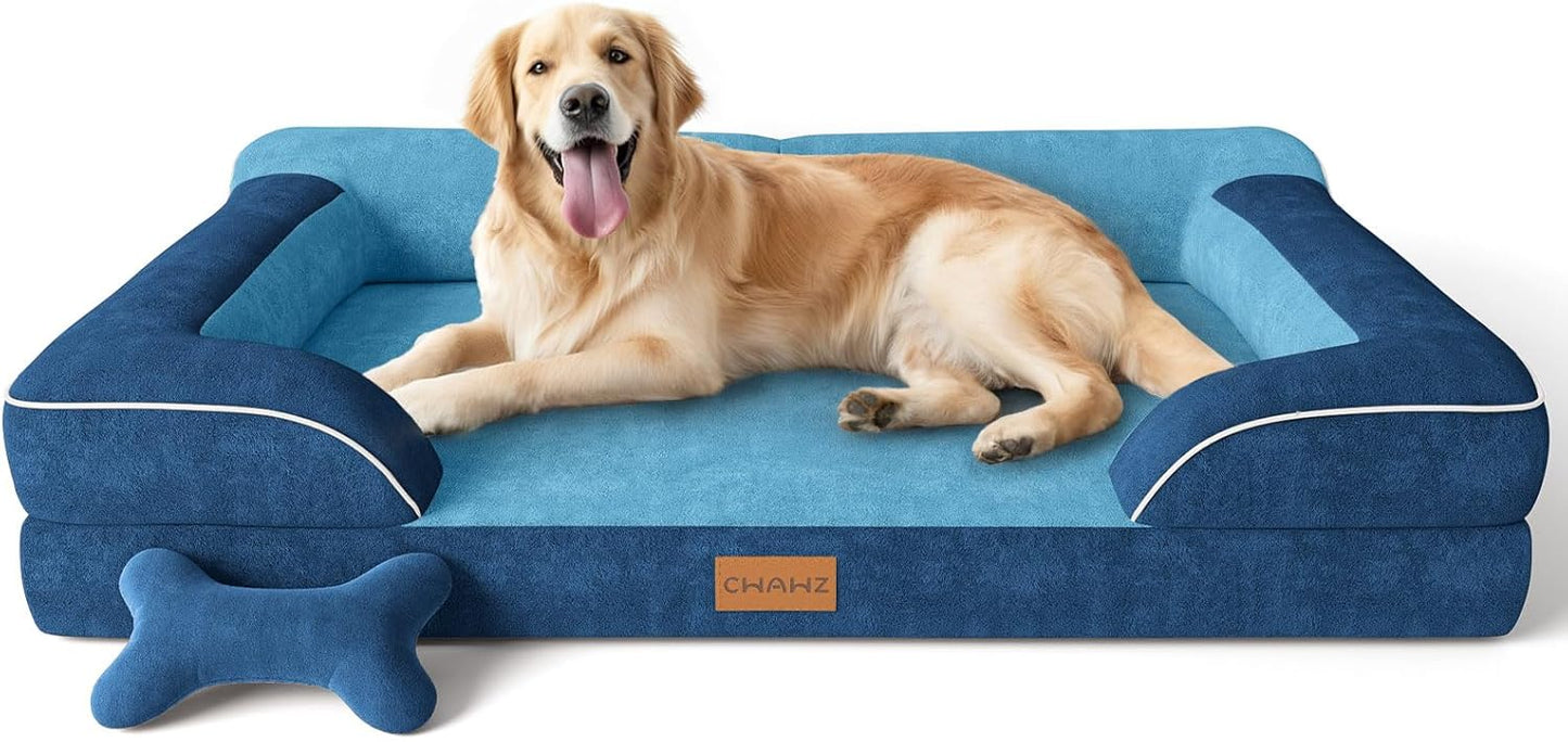 Extra Large Orthopedic Dog Bed with Cooling Gel Memory Foam