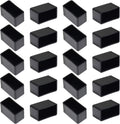 Rectangle Rubber Furniture Leg Caps 20pcs (3/4 in x 1-1/2 in) - Floor