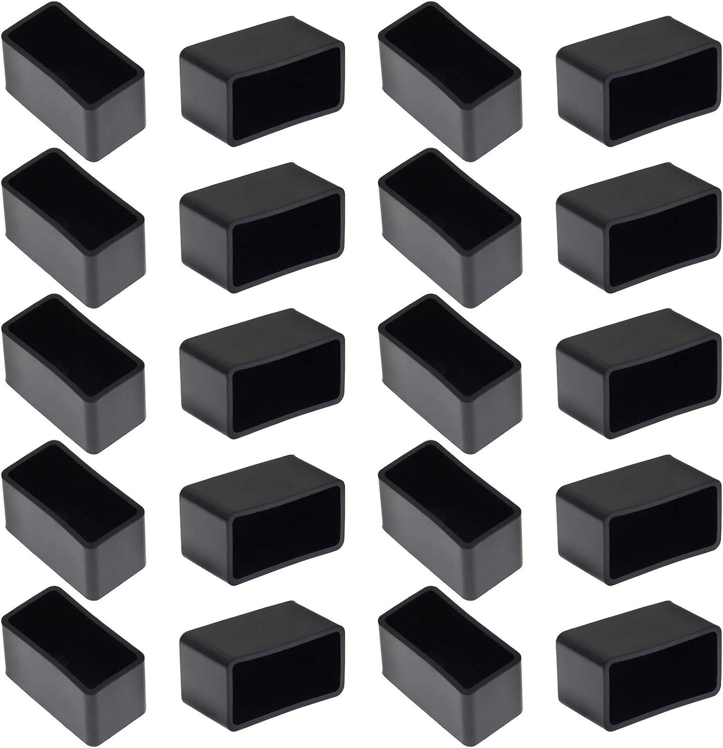 Bonsicoky 20Pcs Rubber Furniture Leg Caps - Floor Protectors for Chair, Table, Bed