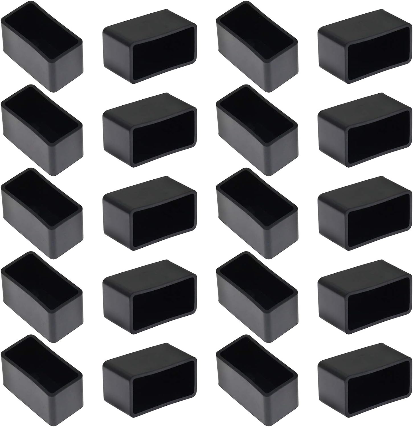 Bonsicoky 20Pcs Rubber Furniture Leg Caps - Floor Protectors for Chair, Table, Bed
