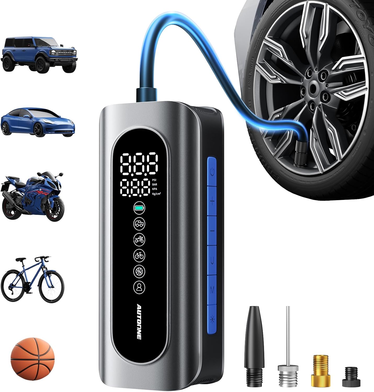 150PSI Smart Cordless Tire Inflator by AUTOONE