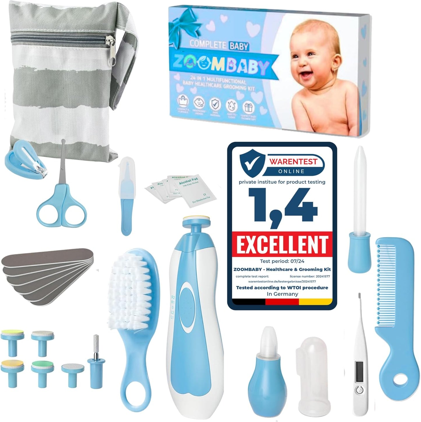 ZOOM BABY 24-in-1 Baby Grooming Kit - Essential Newborn Care Set