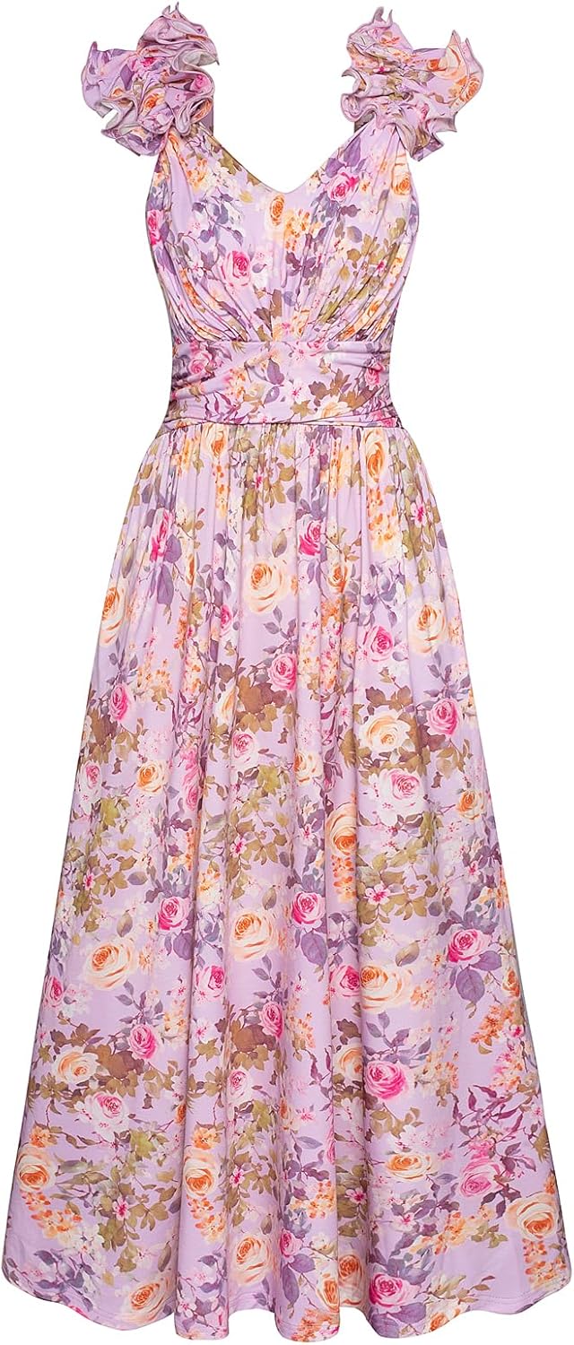 2025 Women's Summer Floral Print Dress for Casual Elegance