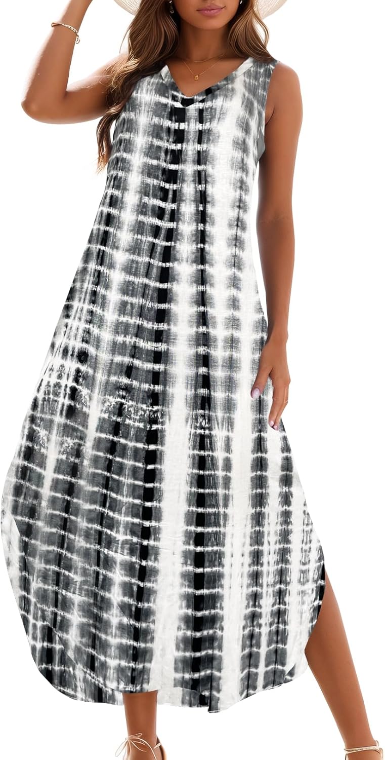 Zilcremo Women's Summer Casual Loose Sundress Long Dress Review