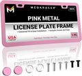 Premium Princess Pink License Plate Frame - Slim Rust-Free Frame