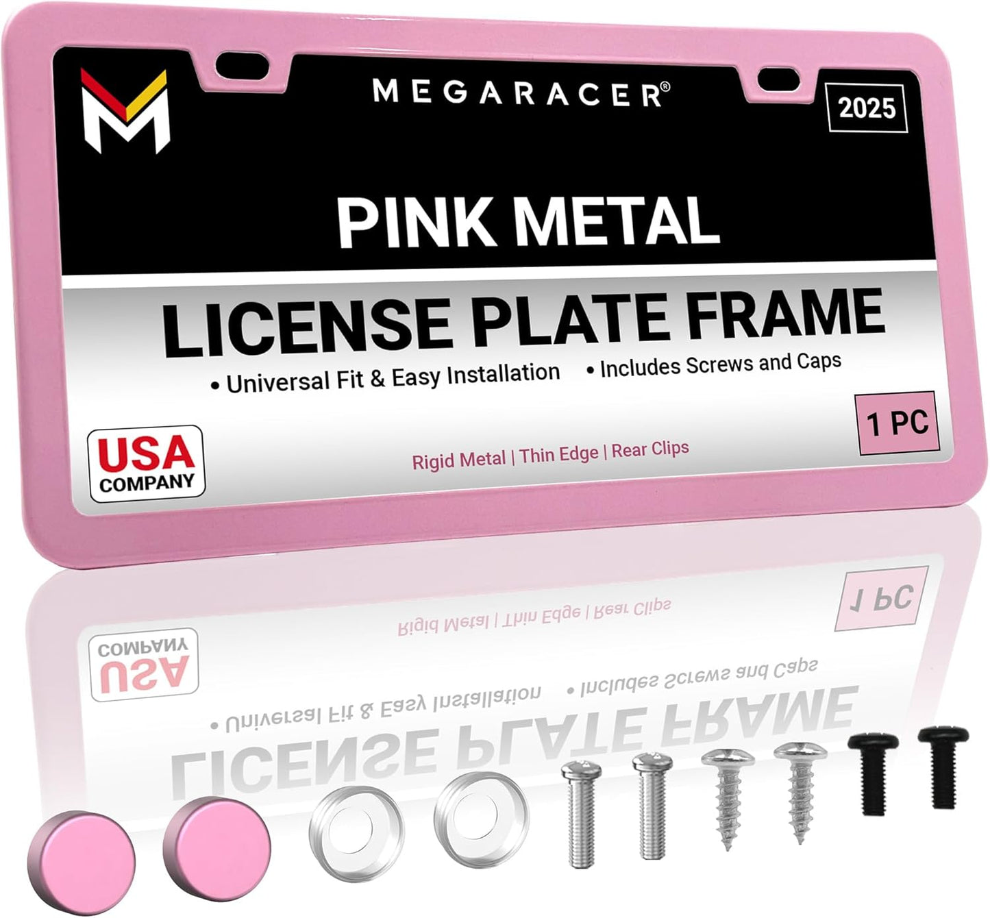 Premium Princess Pink License Plate Frame for Women - Cute Gift