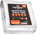 Tarpco Safety Extra Heavy Duty 14 Mil Tarp Cover 12 x 25 - Waterproof