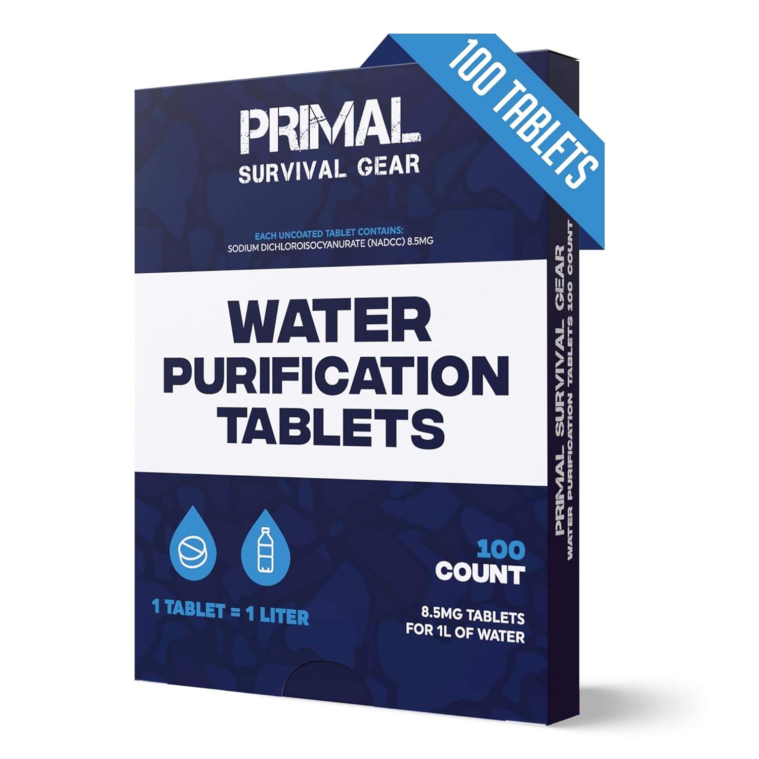 Emergency Water Purification Tablets - 100 Tabs