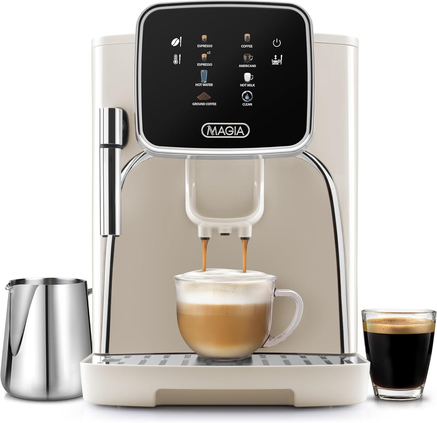 Zulay Kitchen Espresso Maker - Fully Automatic, One-Touch Operation