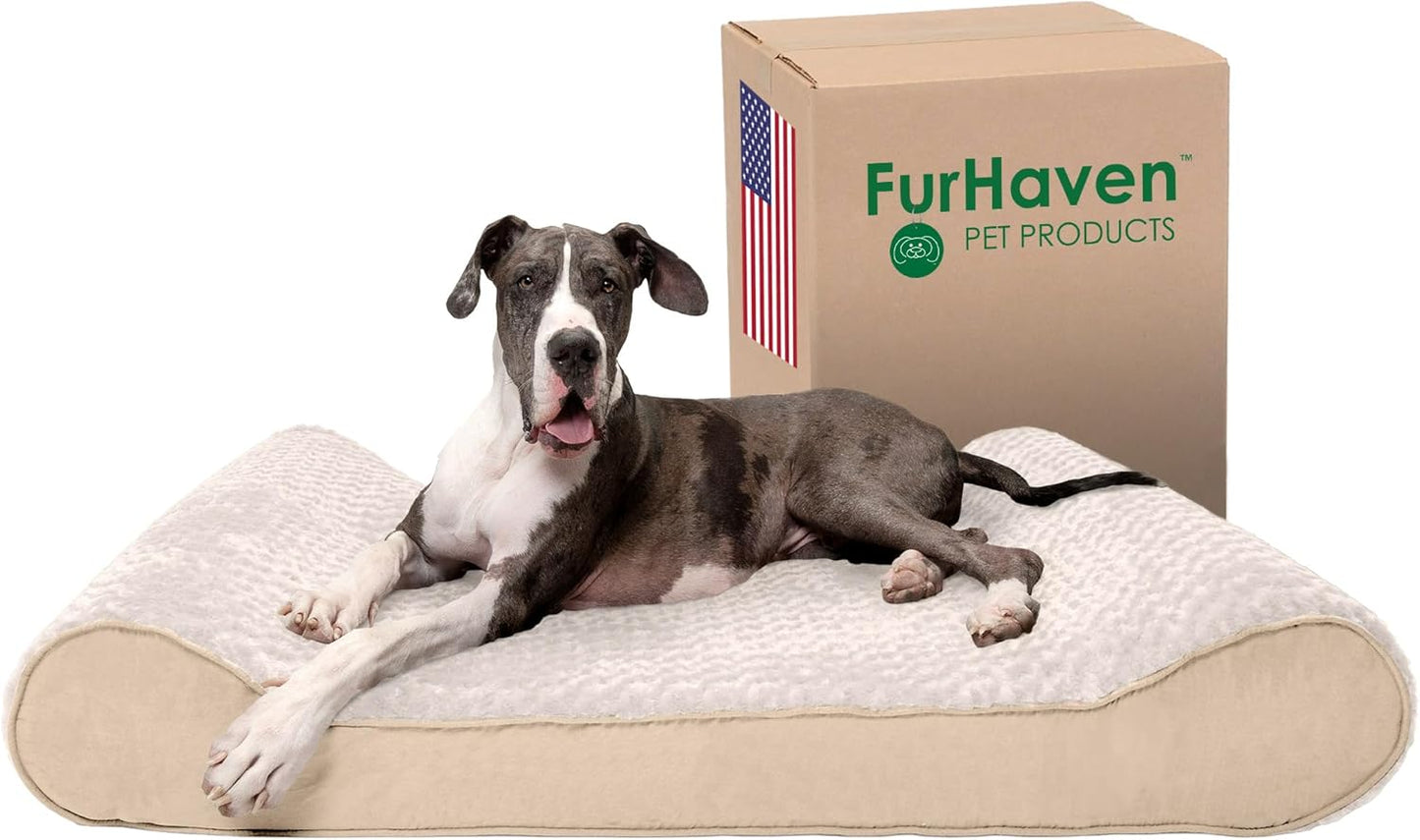 Furhaven Orthopedic Dog Bed for Extra Large Dogs - Cream