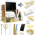 Office Desk Organizers Rose Gold 13PCS Set - Stylish Desktop Tidy
