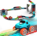 Race Track Toy for Kids Boys with LED Light-Up Car - Flexible 184pcs