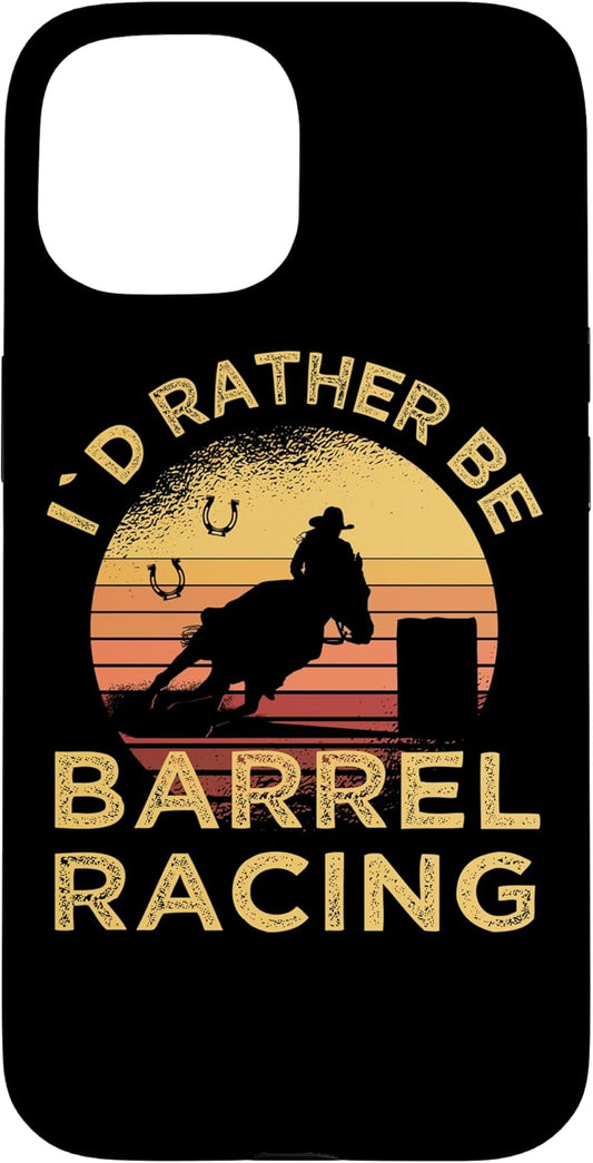 Pink Barrel Racing iPhone 15 Case