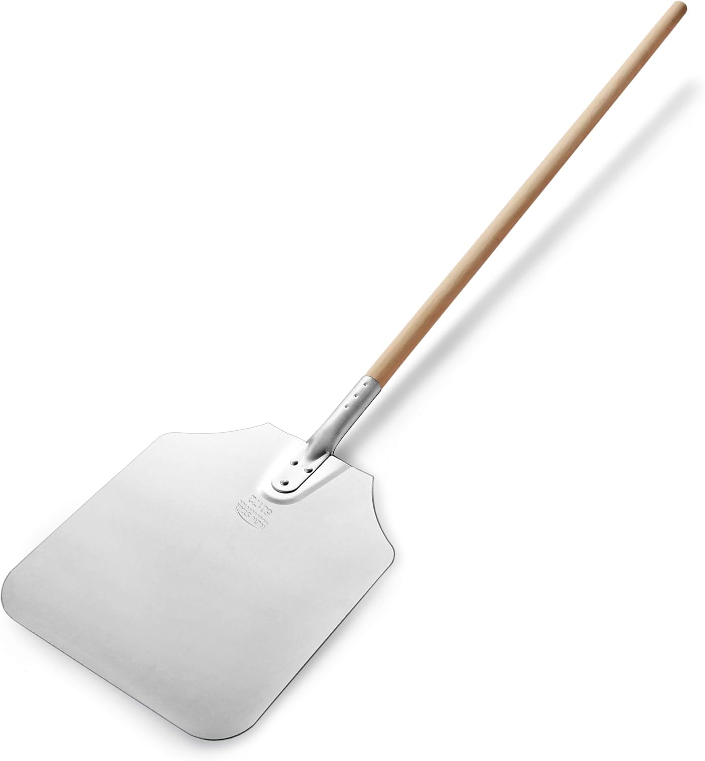 Aluminum Pizza Peel with Wooden Handle for Easy Lifting