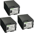 Kastar 3-Pack BP-827 Battery Replacement for Canon Camcorders - Long