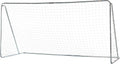 Competition Soccer Goal 12ft x 6ft - Backyard Portable Steel Goal