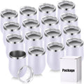 16 Pack Stainless Steel Wine Tumblers 12 oz Insulated - Travel