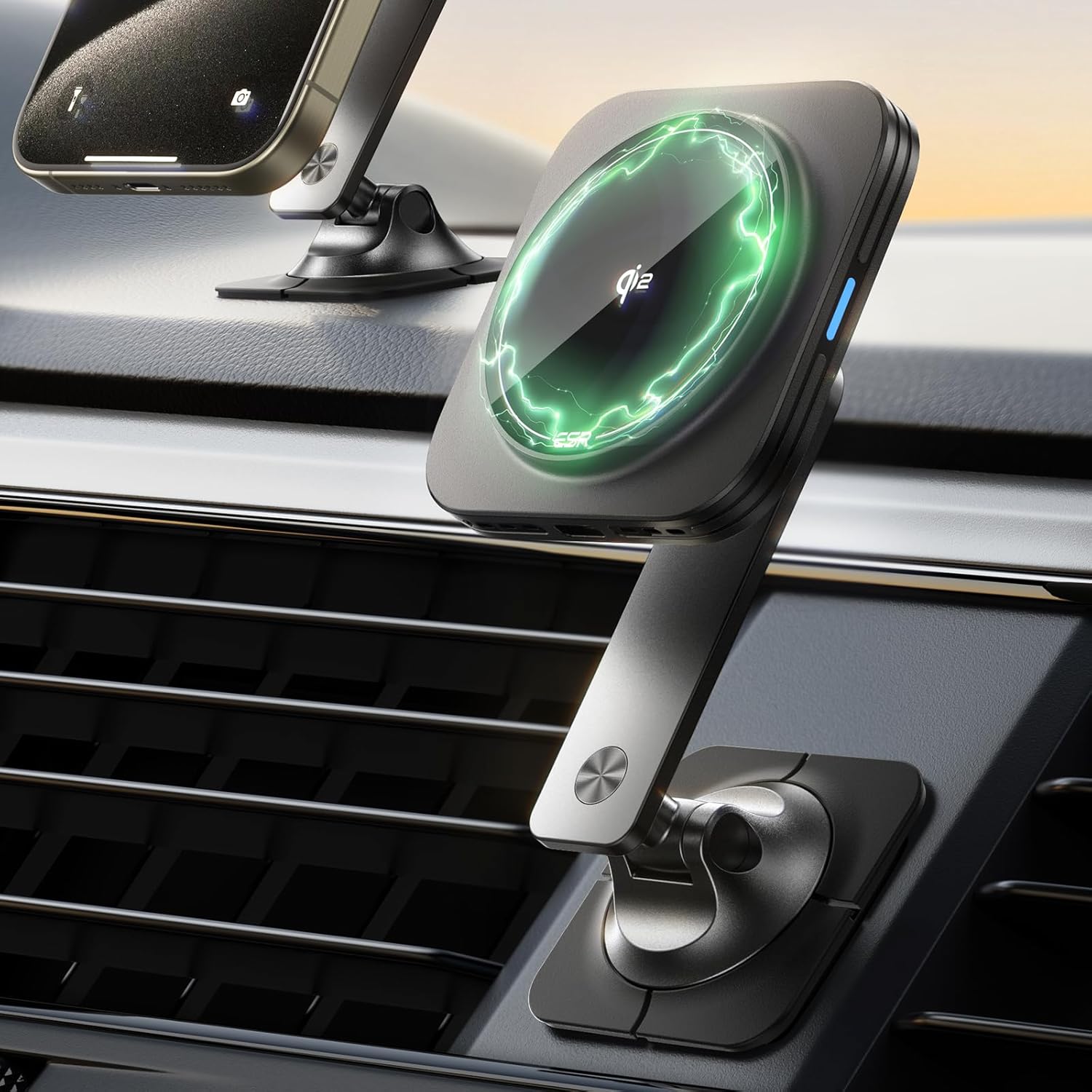 ESR 15W MagSafe Car Mount Charger - Universal Qi2-Certified